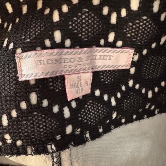 Romeo & Juliet Couture Women's Geometric‎ Pant Stretch Black Size Small - Picture 5 of 10